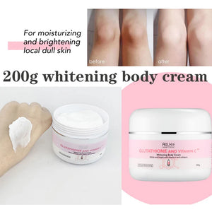 AILKE Whitening Remove Black Spots Facial Skin Care Lotion Moisturizing Cream Body Glutathion Vitamin C Black Skin Face New Set