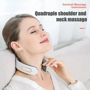 Neck Massager Shoulder Pulse Hot Compress Massager Muscle Relaxation Neck Care Tool Care Gift Relieve Fatigue Home Care Equipmen