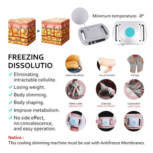 Fat Freezing Machine Fat Freeze Body Slimming Weight Loss Lipo Anti Cellulite Dissolve Fat Cold Therapy Massager BeautyCare Tool